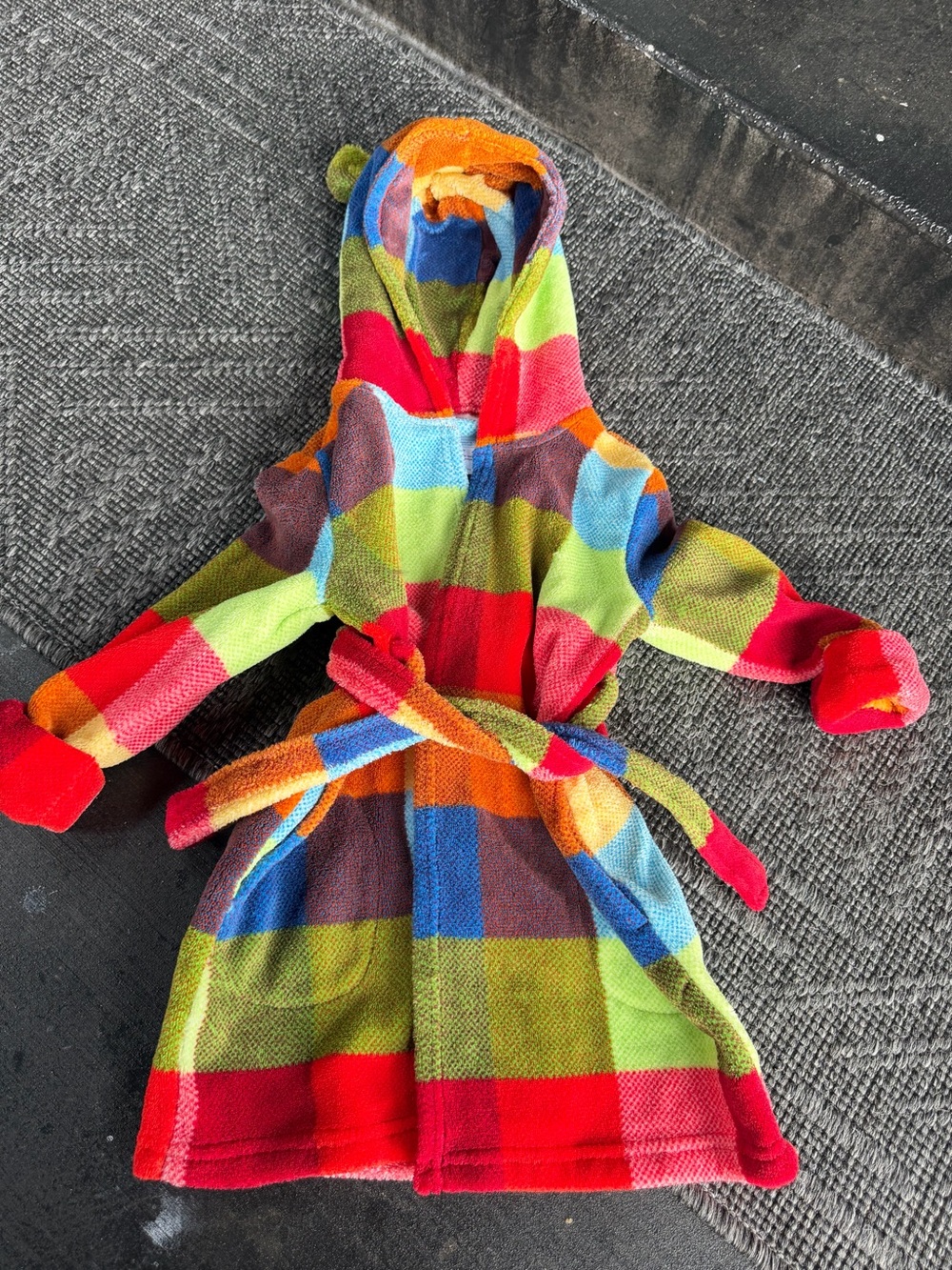 GAP Baby Multicolor Fuzzy Sleepwear - Red, Blue, Green